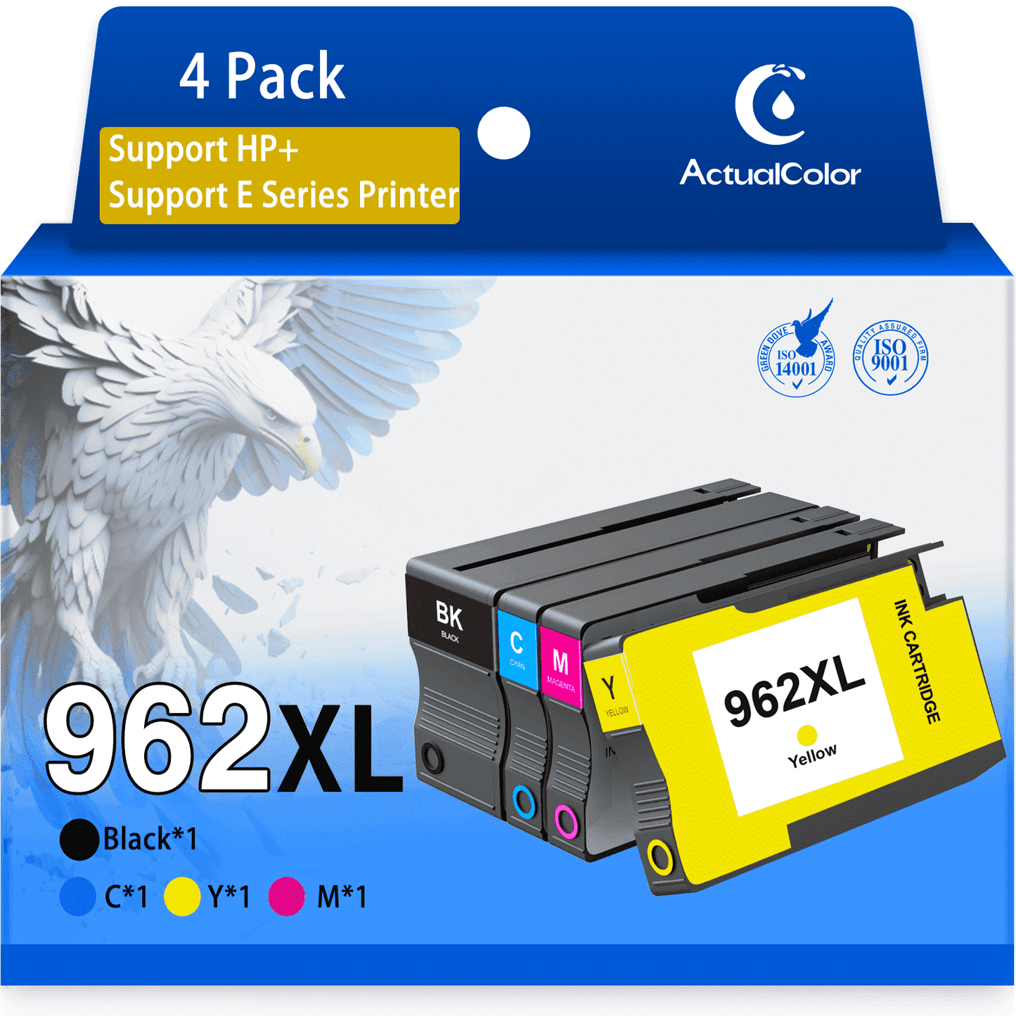 962XL Ink Compatible for HP 962 Ink Cartridge Combo Pack for OfficeJet Pro 9010e 9020e Printer£¬4 Pack