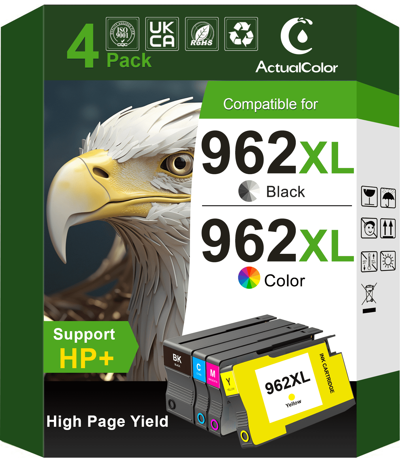 962XL Ink Cartridge Compatible for HP 962 XL 962XL Combo Pack for Use with HP OfficeJet Pro 9010e 9015e 9025e 9018e 9020e 9012e 9014e 9019e 9022e 9028e Printer
