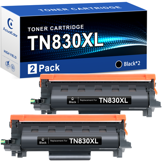 TN830XL Toner Cartridge Compatible for Brother TN830 Work with HL-L2420DW HL-L2465DW, 2Black