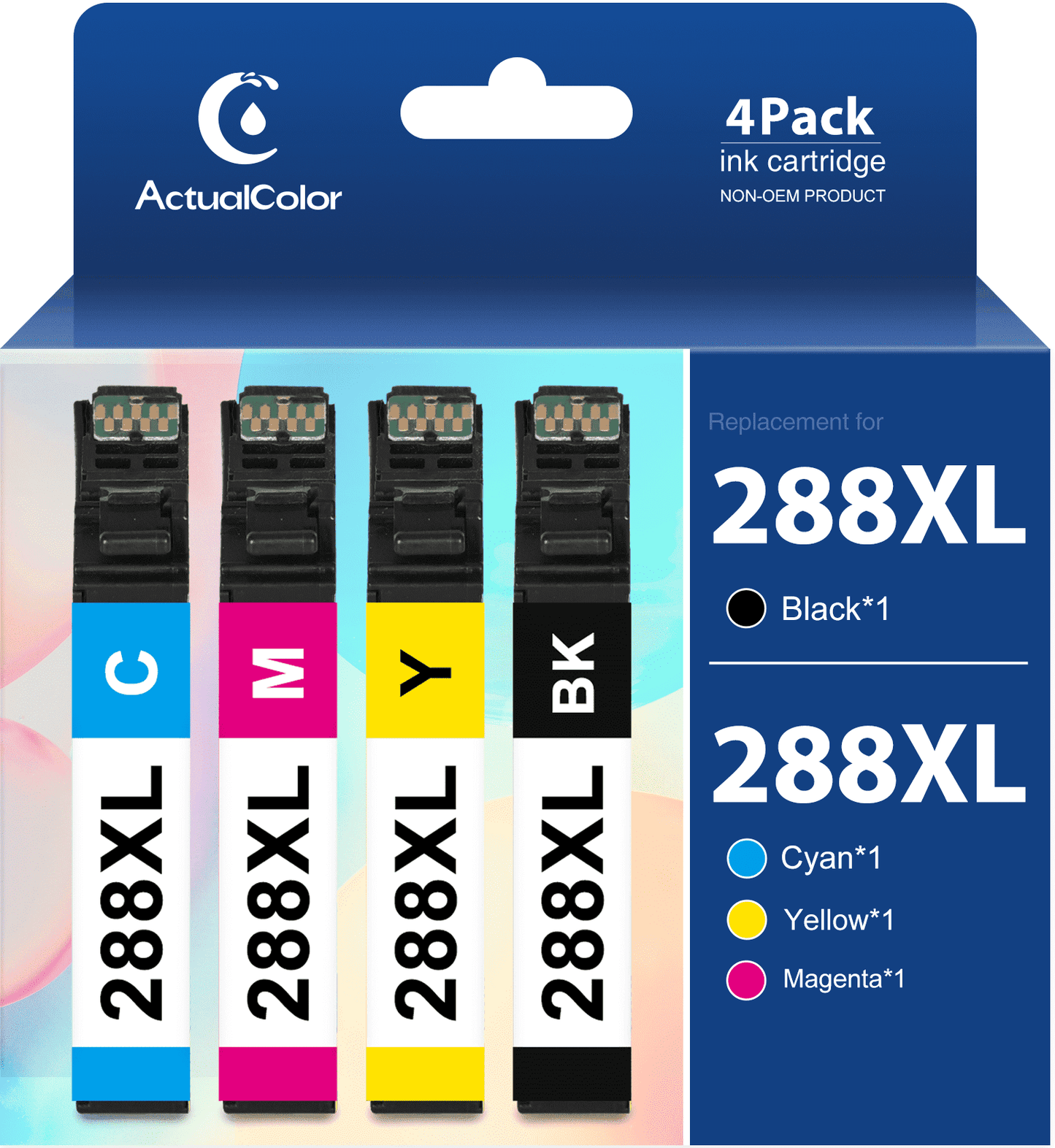 288XL Ink for Epson 288 Ink Cartridge for Expression XP-440 XP-446 XP-330 Printer, 4 Pack